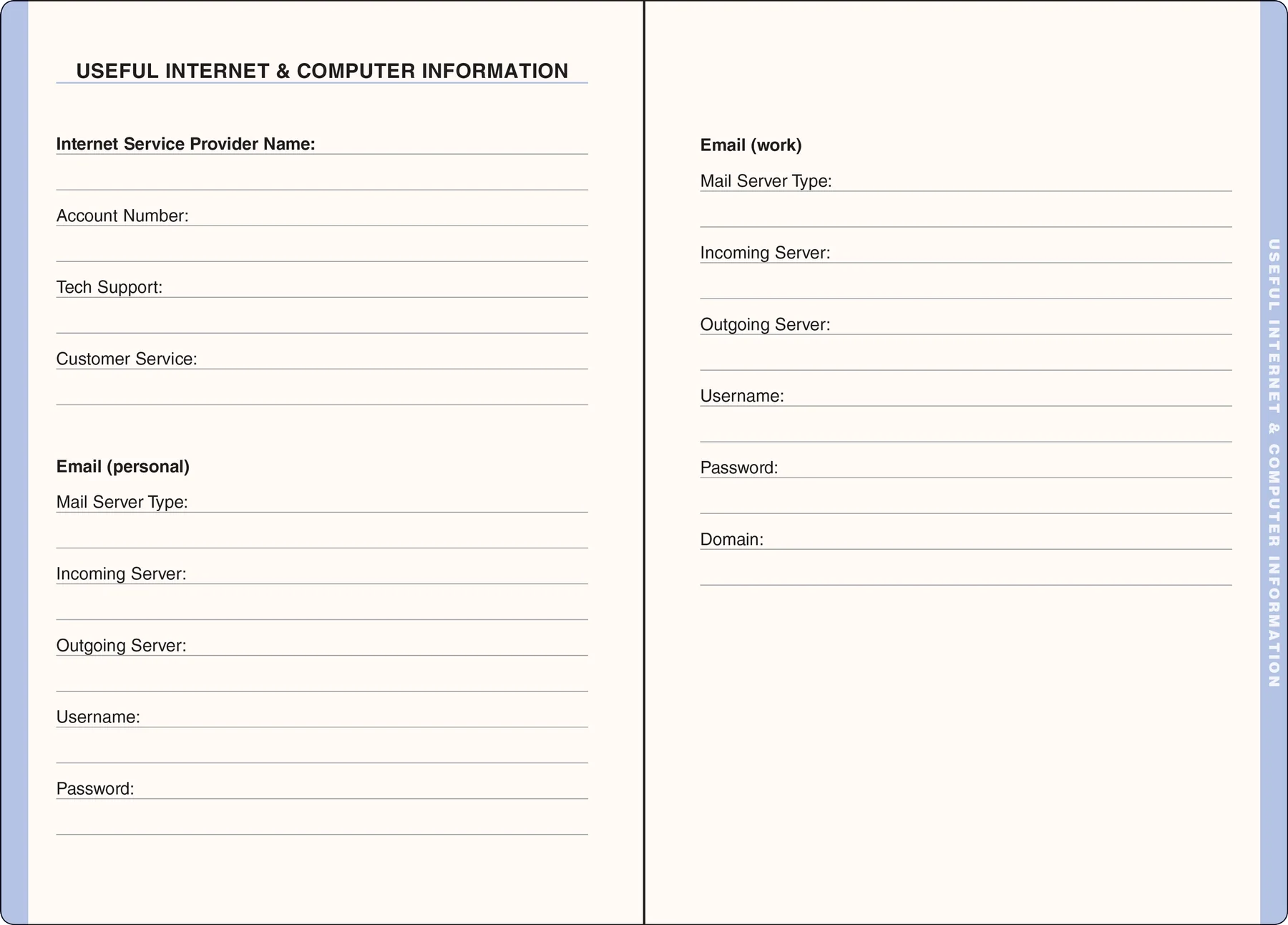 Wildflower Garden Large Internet Address & Password Logbook