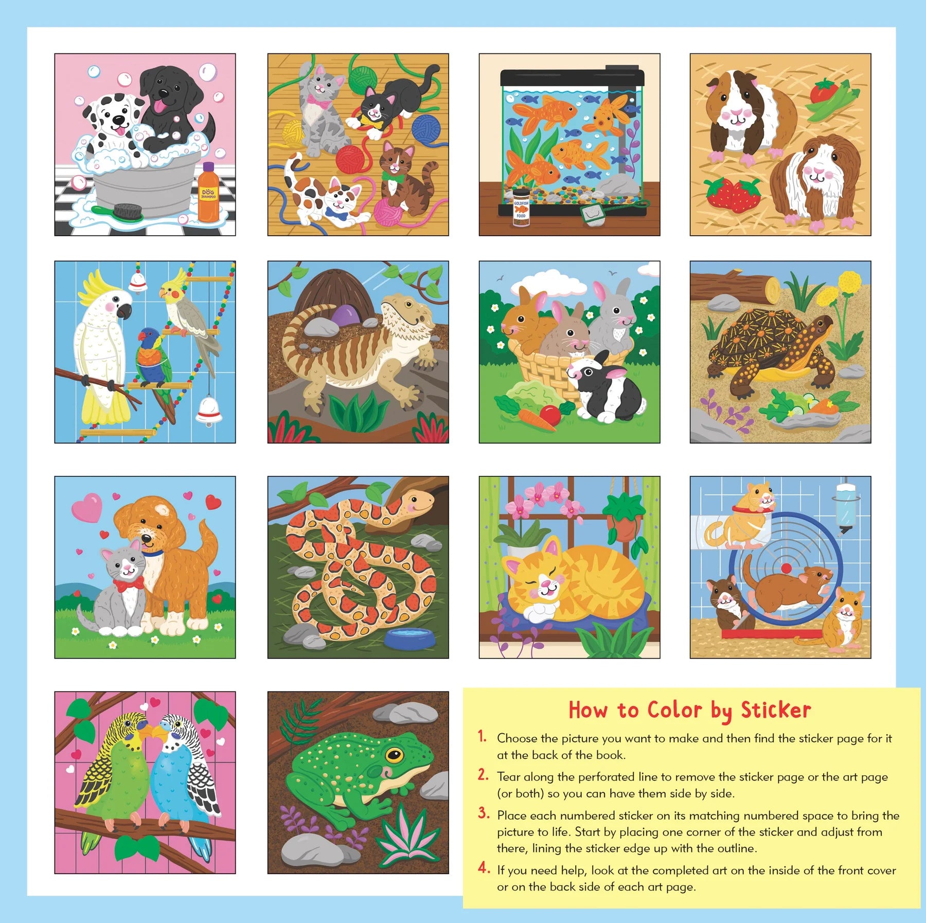 My First Colour-by-Sticker Book, Pets