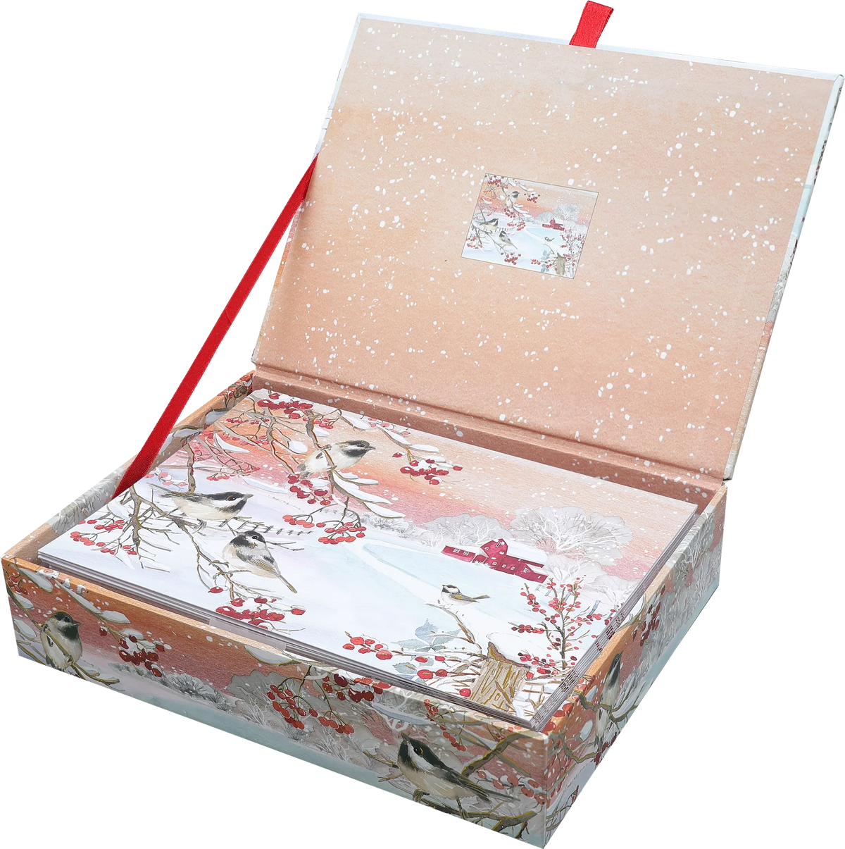Snowy Songbirds Deluxe Boxed Holiday Cards
