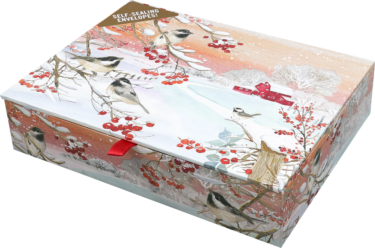 Snowy Songbirds Deluxe Boxed Holiday Cards