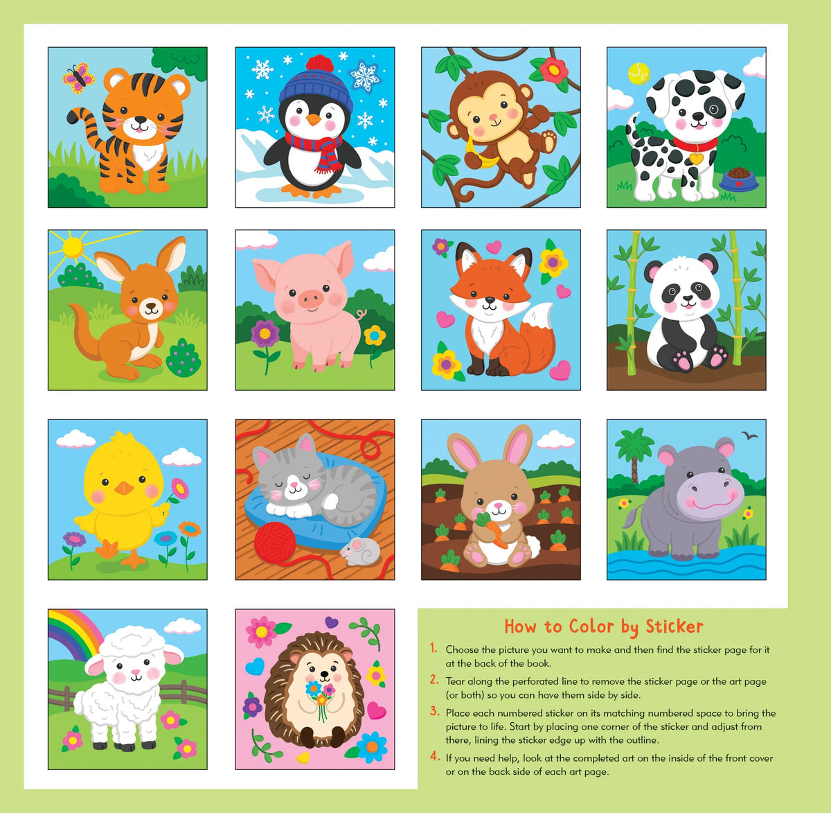 My First Colour-by-Sticker Book, Baby Animals