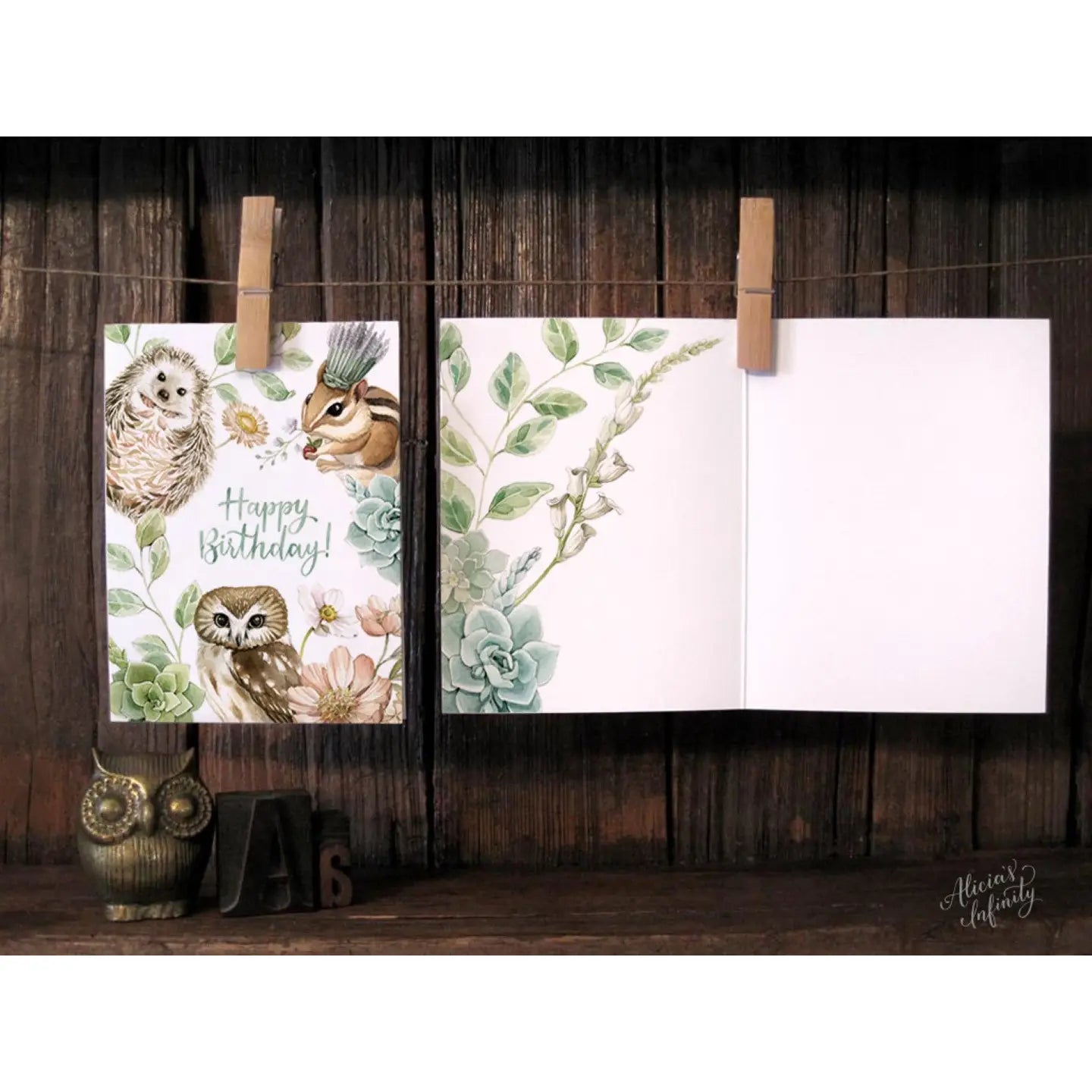 Woodland Animal Birthday, Greeting Card