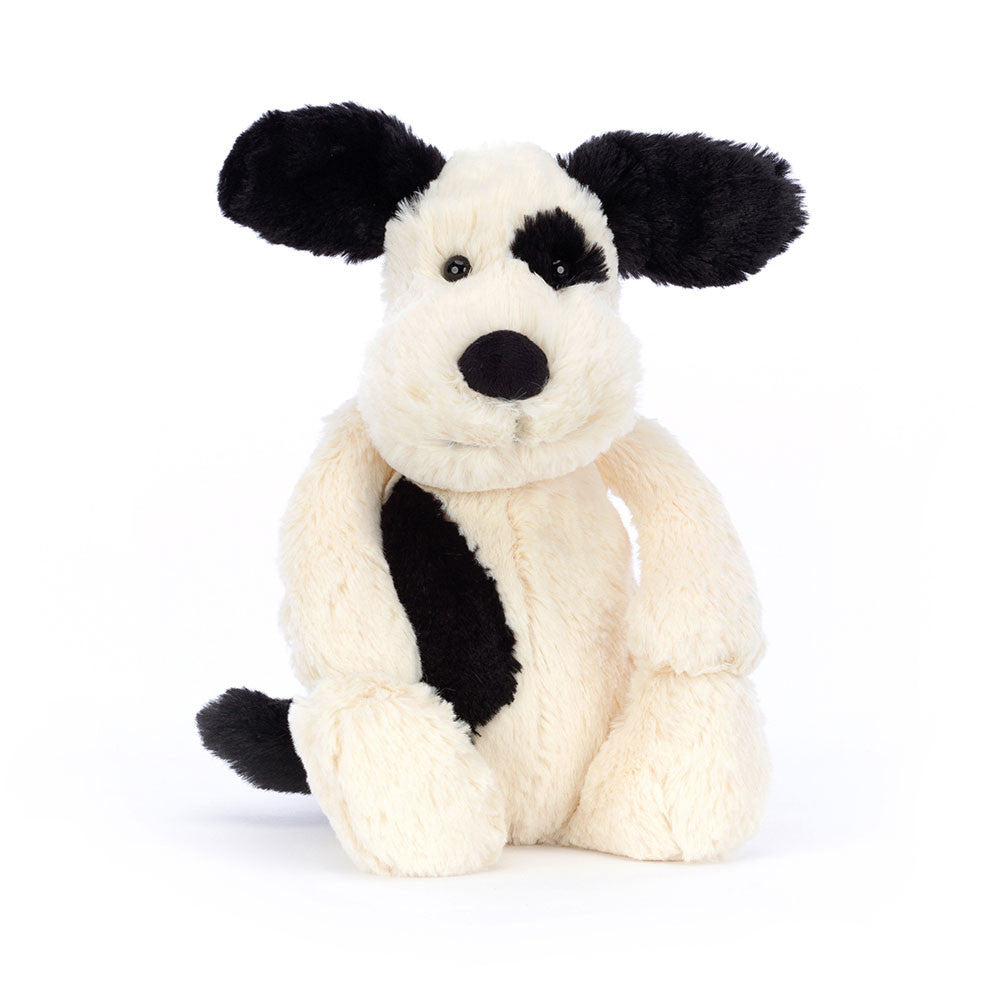 Jellycat Bashful Black & Cream Puppy Medium (Max 1 Per Purchase)