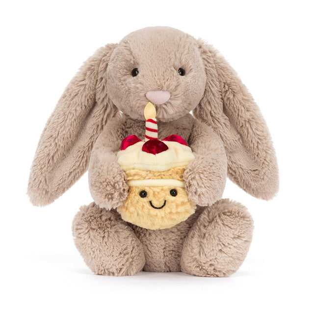 Jellycat Bashful Beige Birthday Bunny (Max 2 Per Purchase)