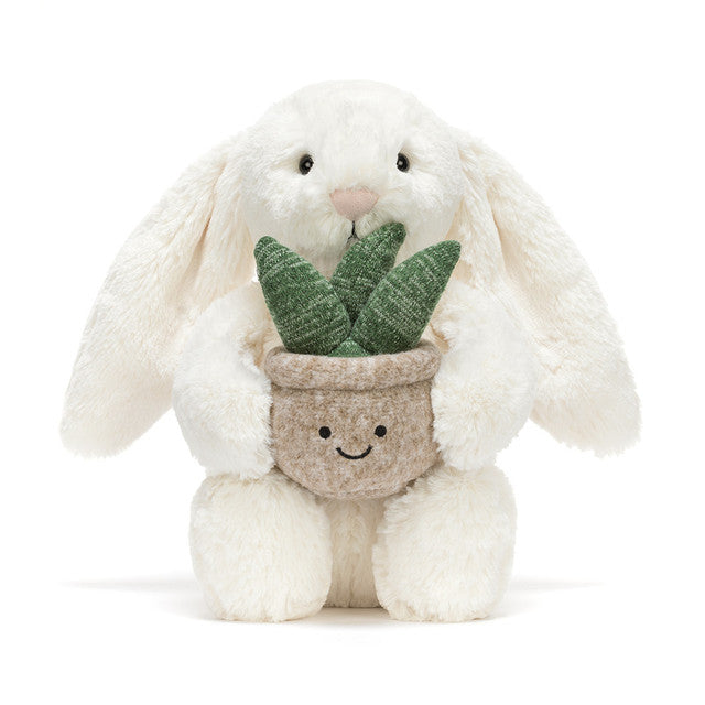 Jellycat Cream Bunny with Plant (Max 2 Per Purchase)