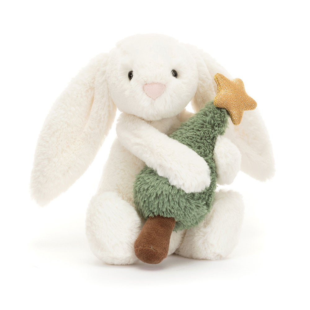 Jellycat Bashful Bunny with Christmas Tree (Max 1 Per Purchase)