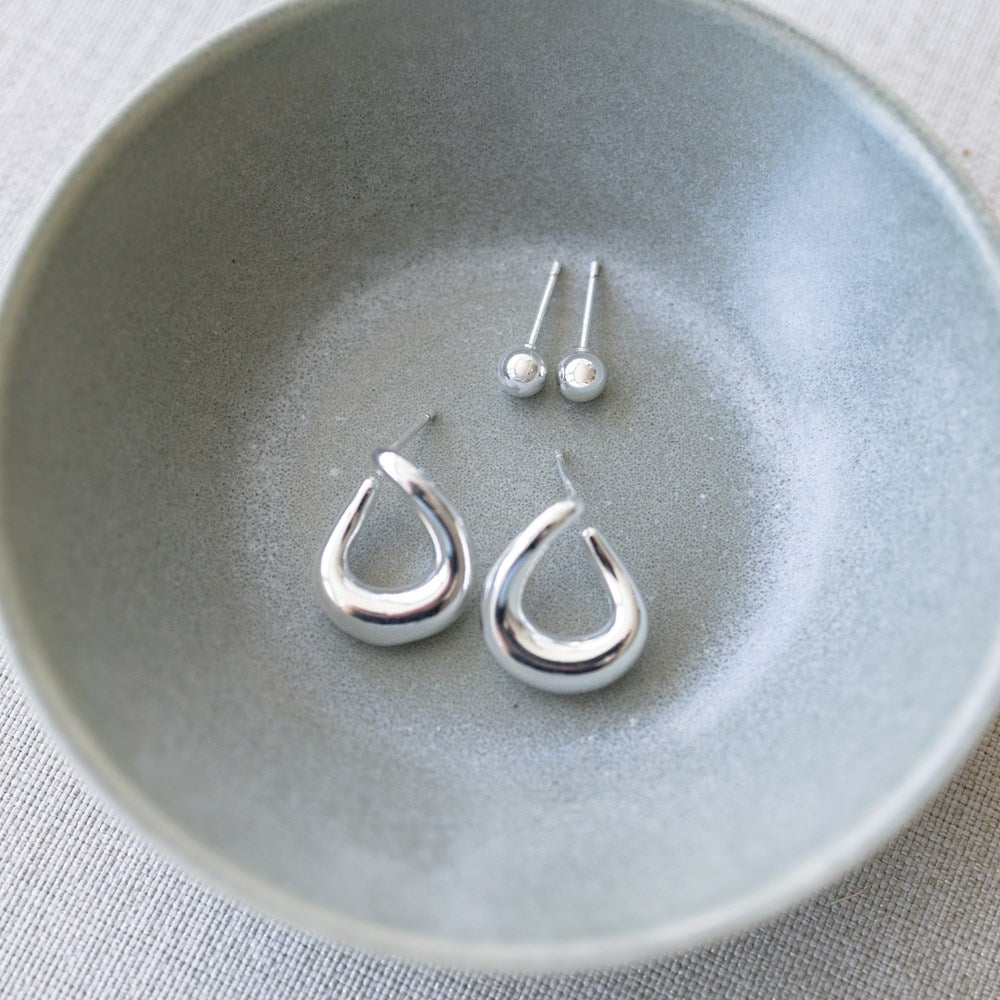 Chunky Duet Set In Silver 🇨🇦