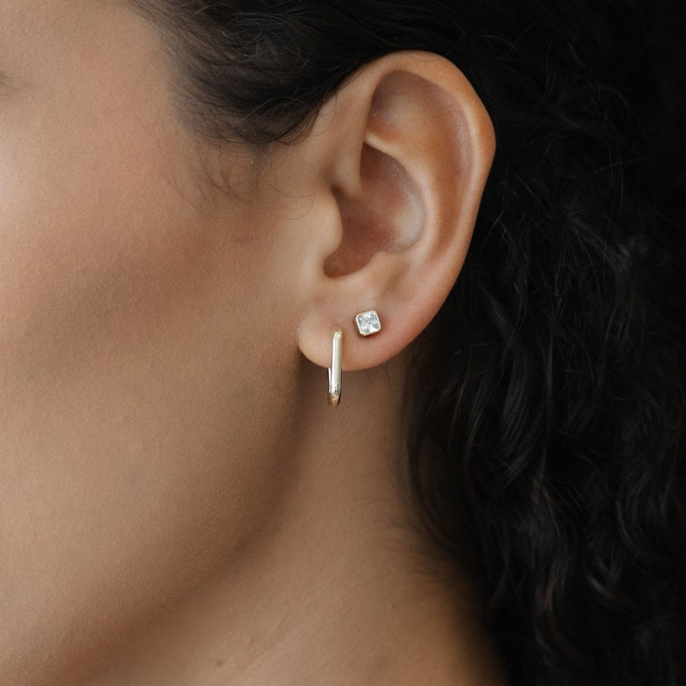 Square Duet Set In Silver