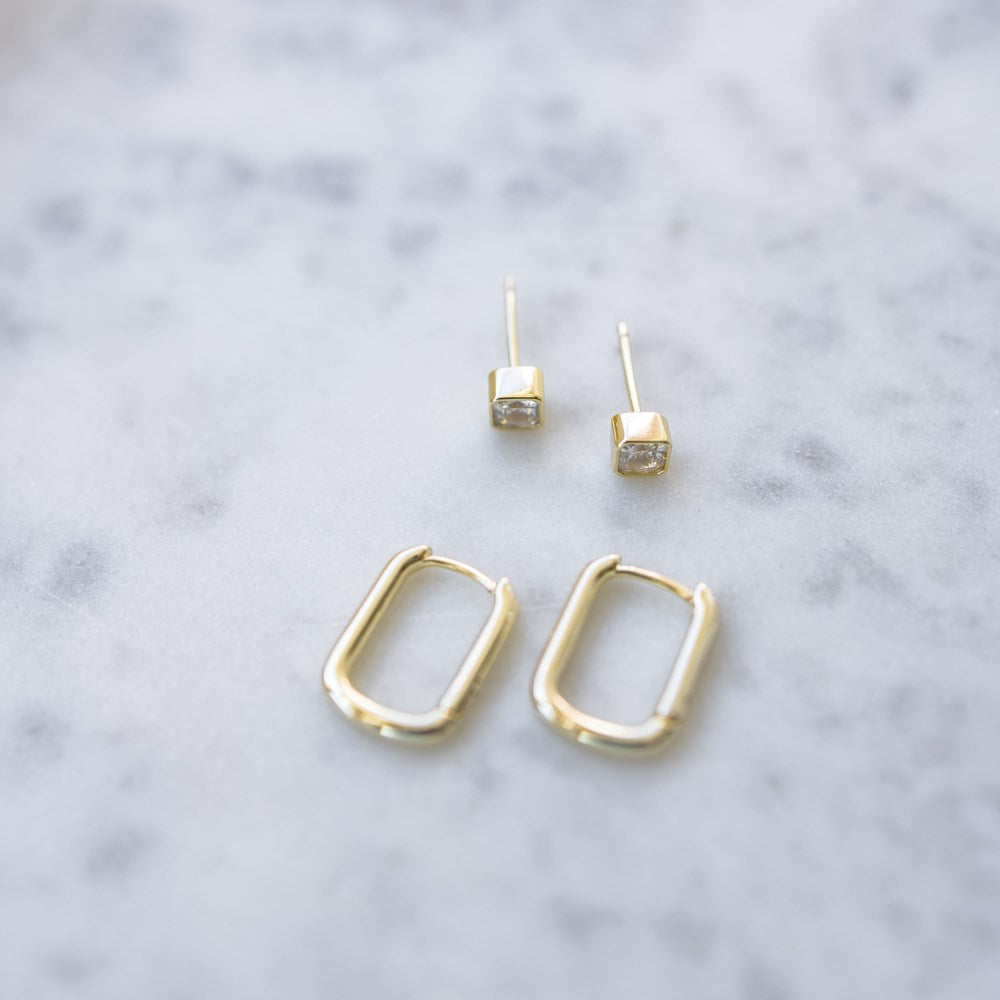 Square Duet Set In Gold