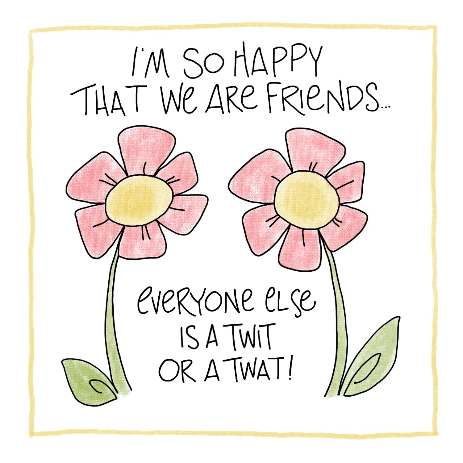 Twit Or Twat, Greeting Card