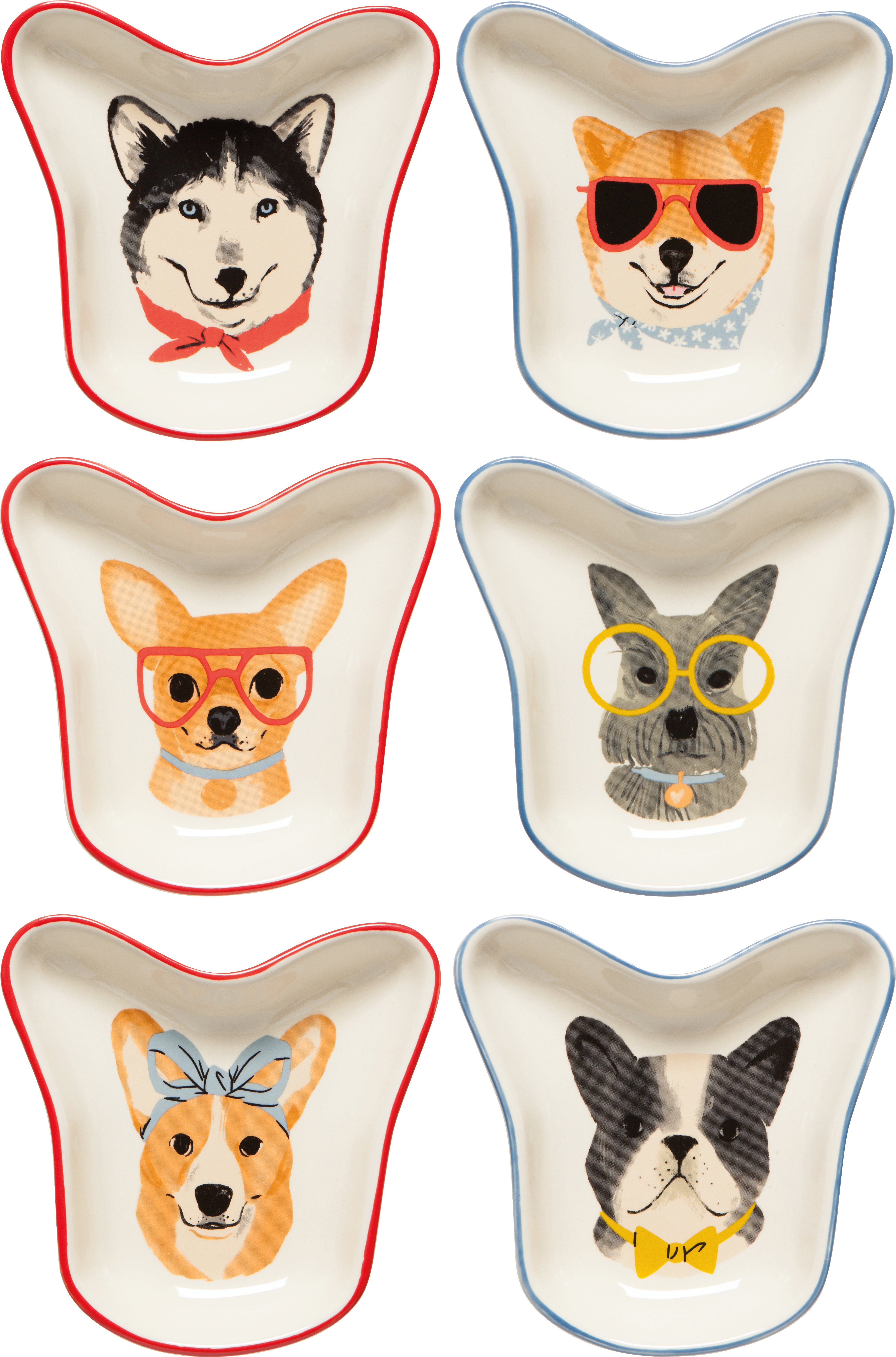 Uptown Dogs Pinch Bowls, Set of 6