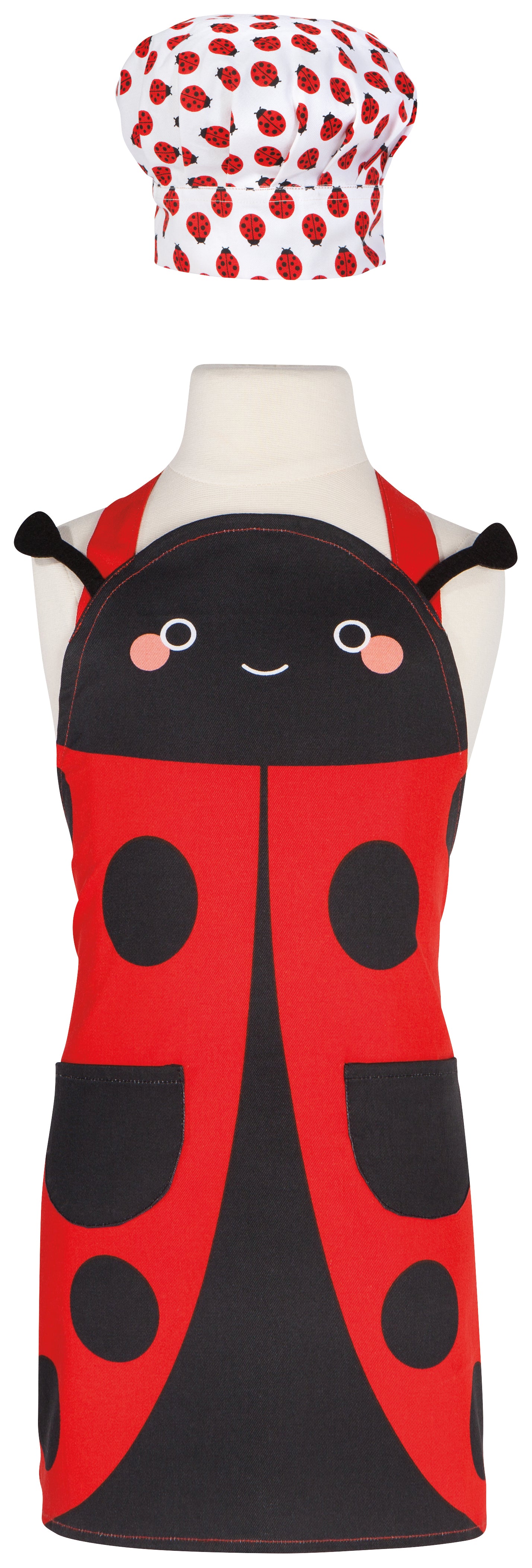 Ladybug Daydream Kids Apron and Hat Set