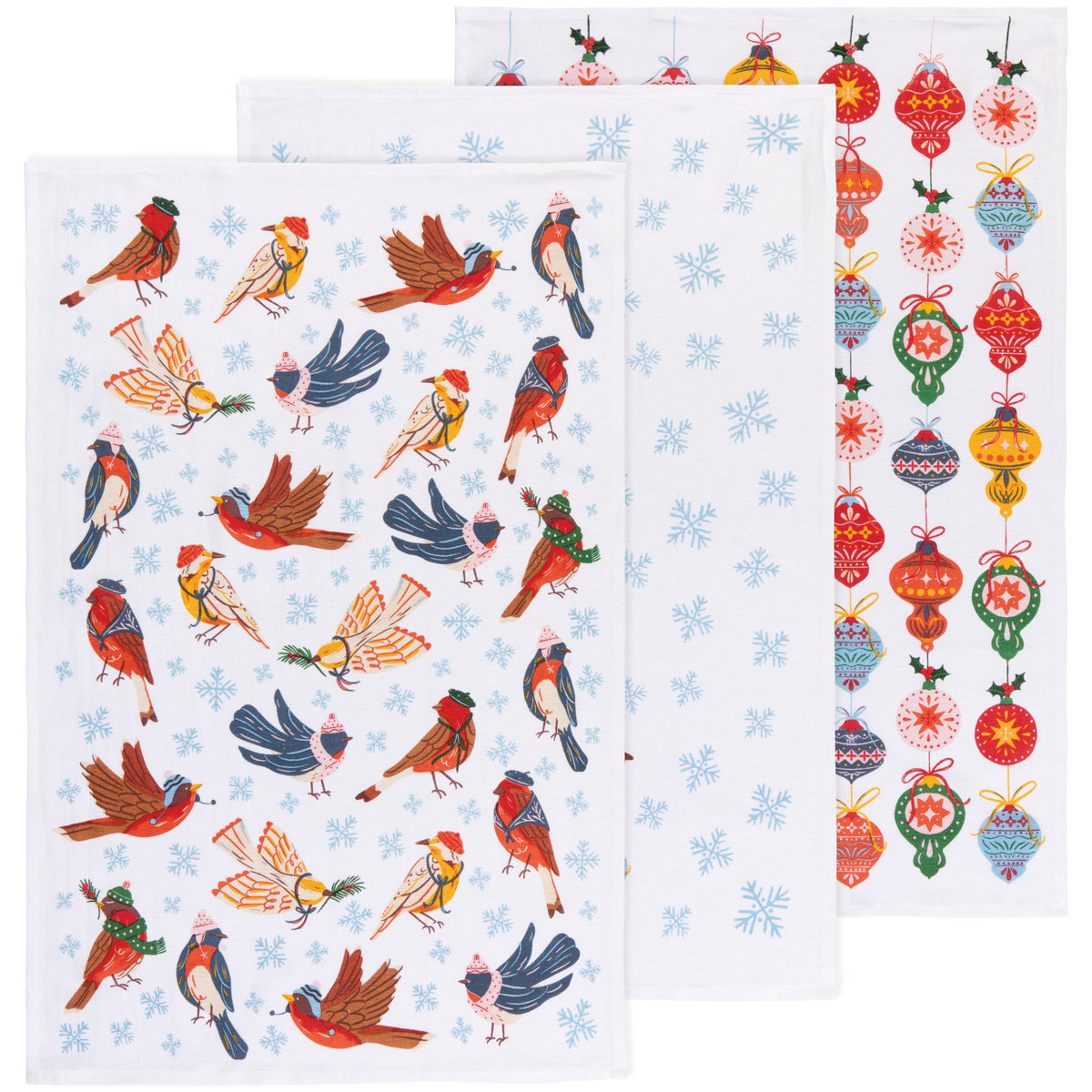 Season's Tweetings Flour Sack Tea Towels, Set of 3