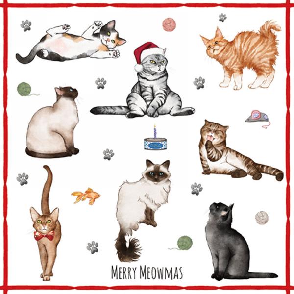 Merry Meowmas Lunch Napkins