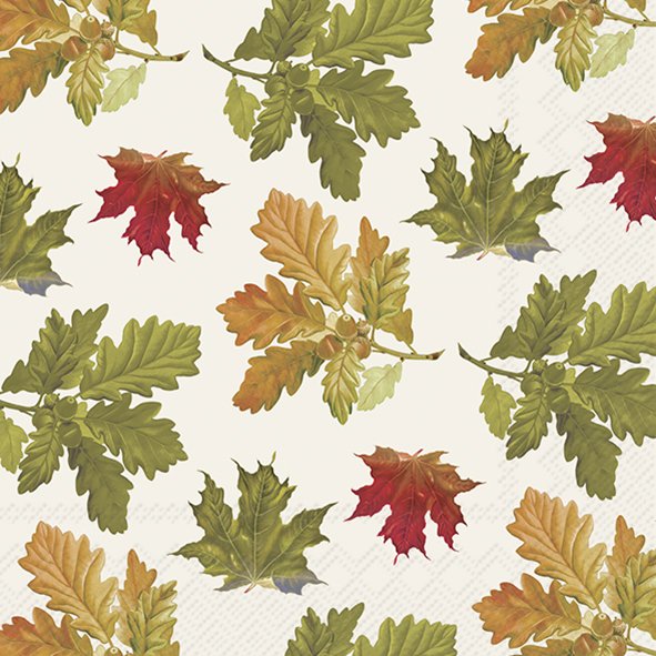 Earthtone Leaves Lunch Napkins