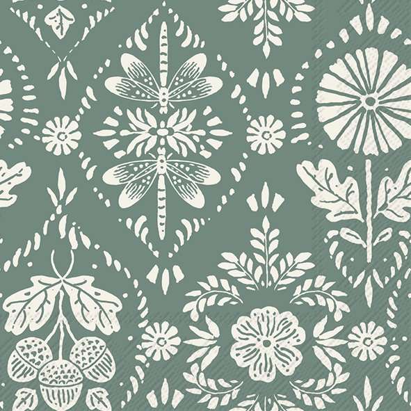 Floral Ornament Lunch Napkins