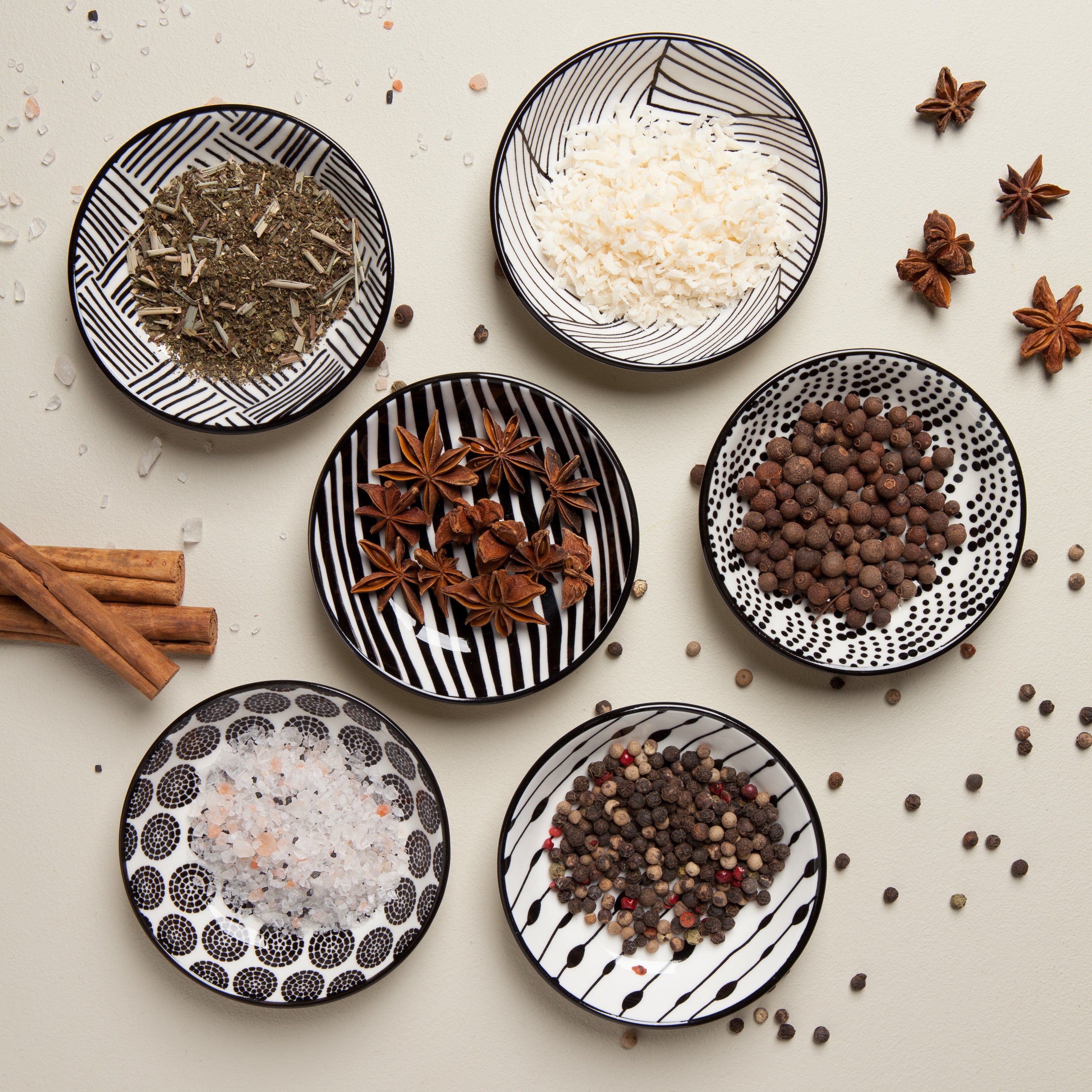 Bits & Dots Pinch Bowl, Set of 6