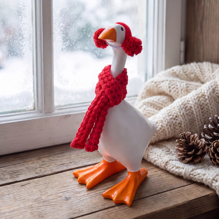 Gordy The Desktop Goose Outfit, Winter Scarf & Earmuffs