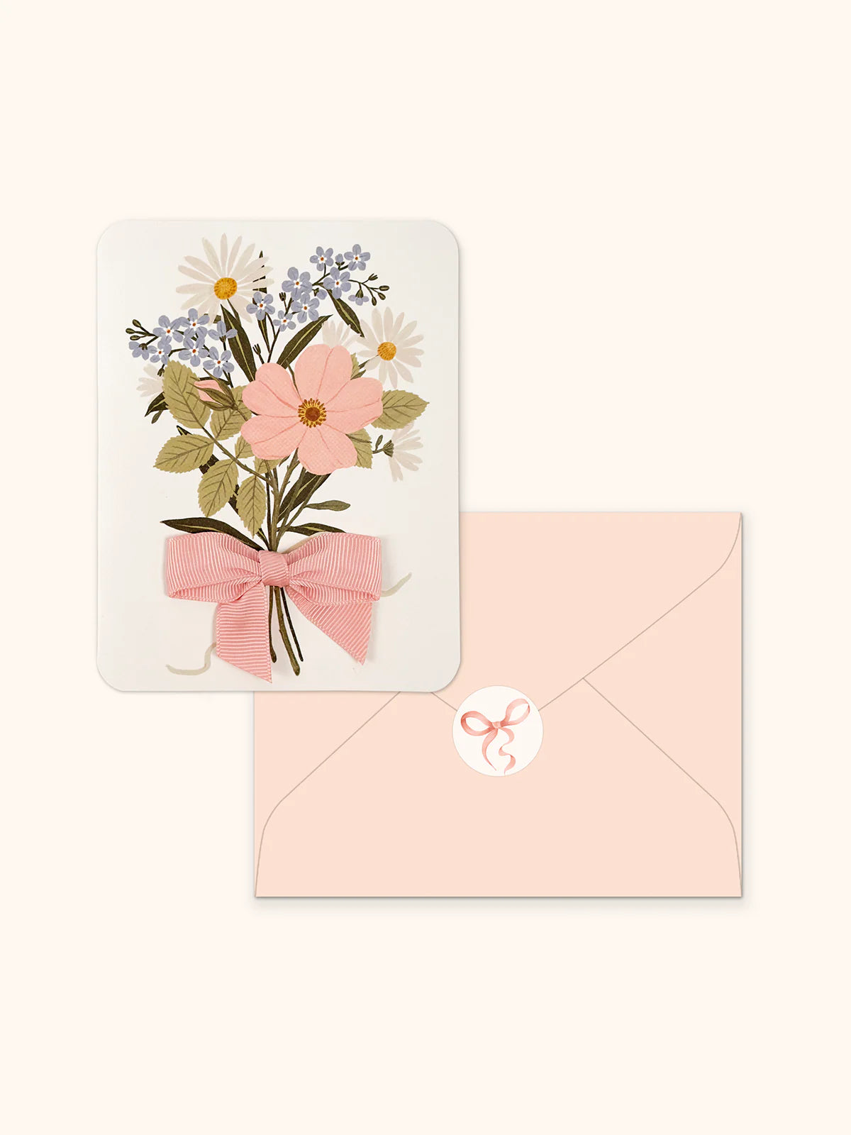 Wildflower Bouquet Bow Note Card Set