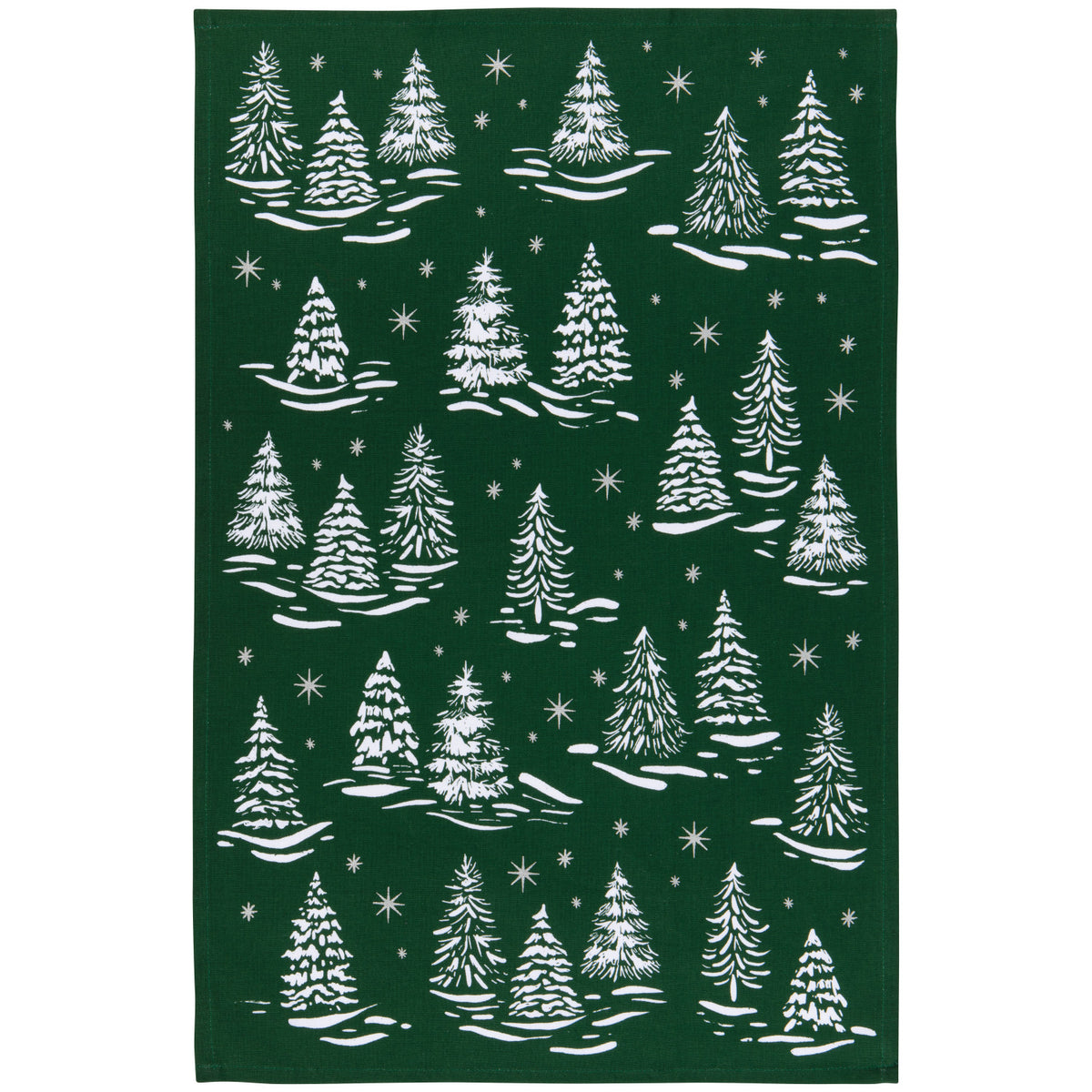 Winter Frost Christmas Tea Towel