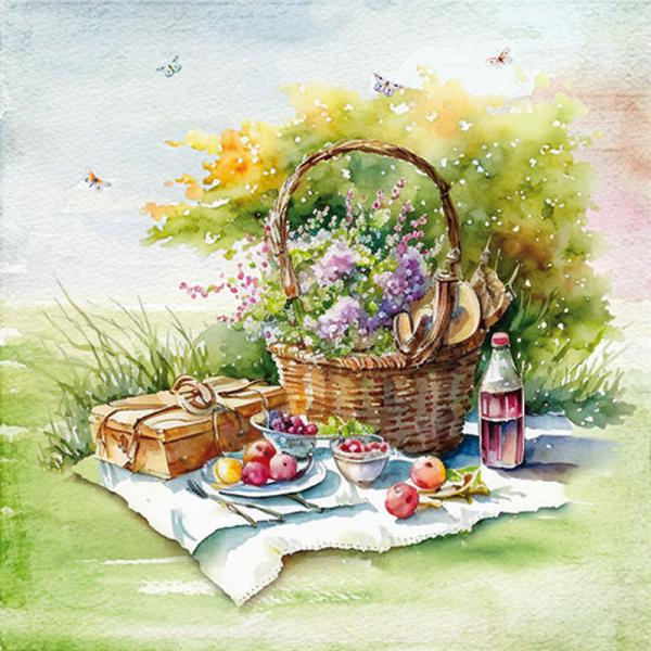 Picnic & Flowers Lunch Napkins