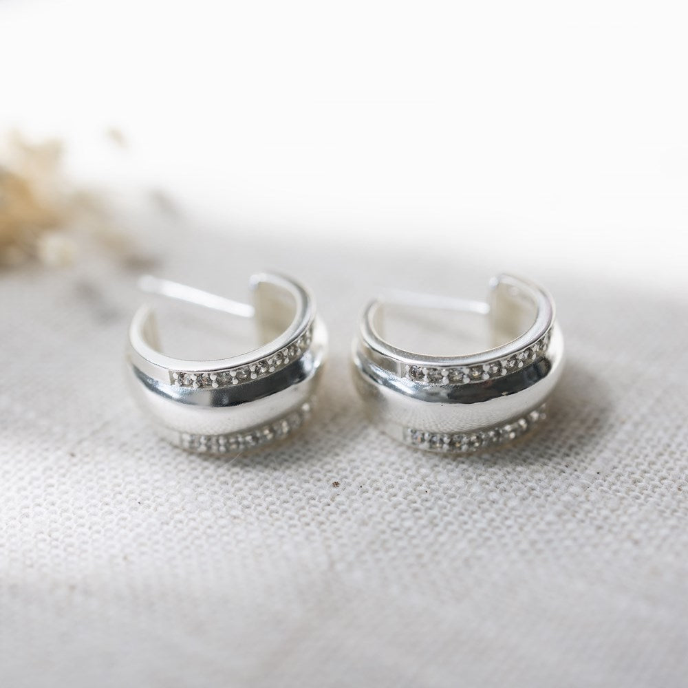 Raisa Hoops In Silver 🇨🇦