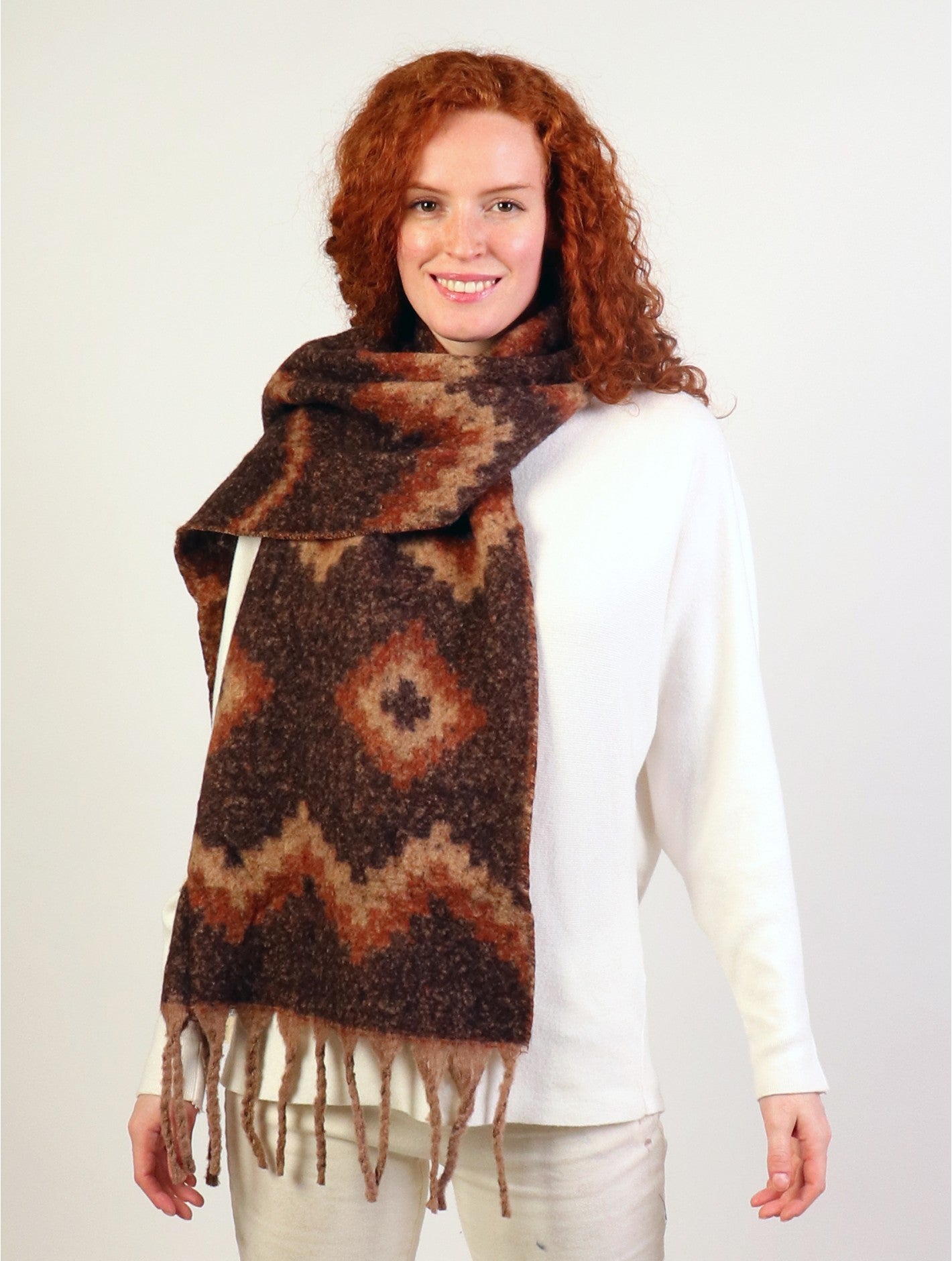 Blanket Scarf in Tribal Print