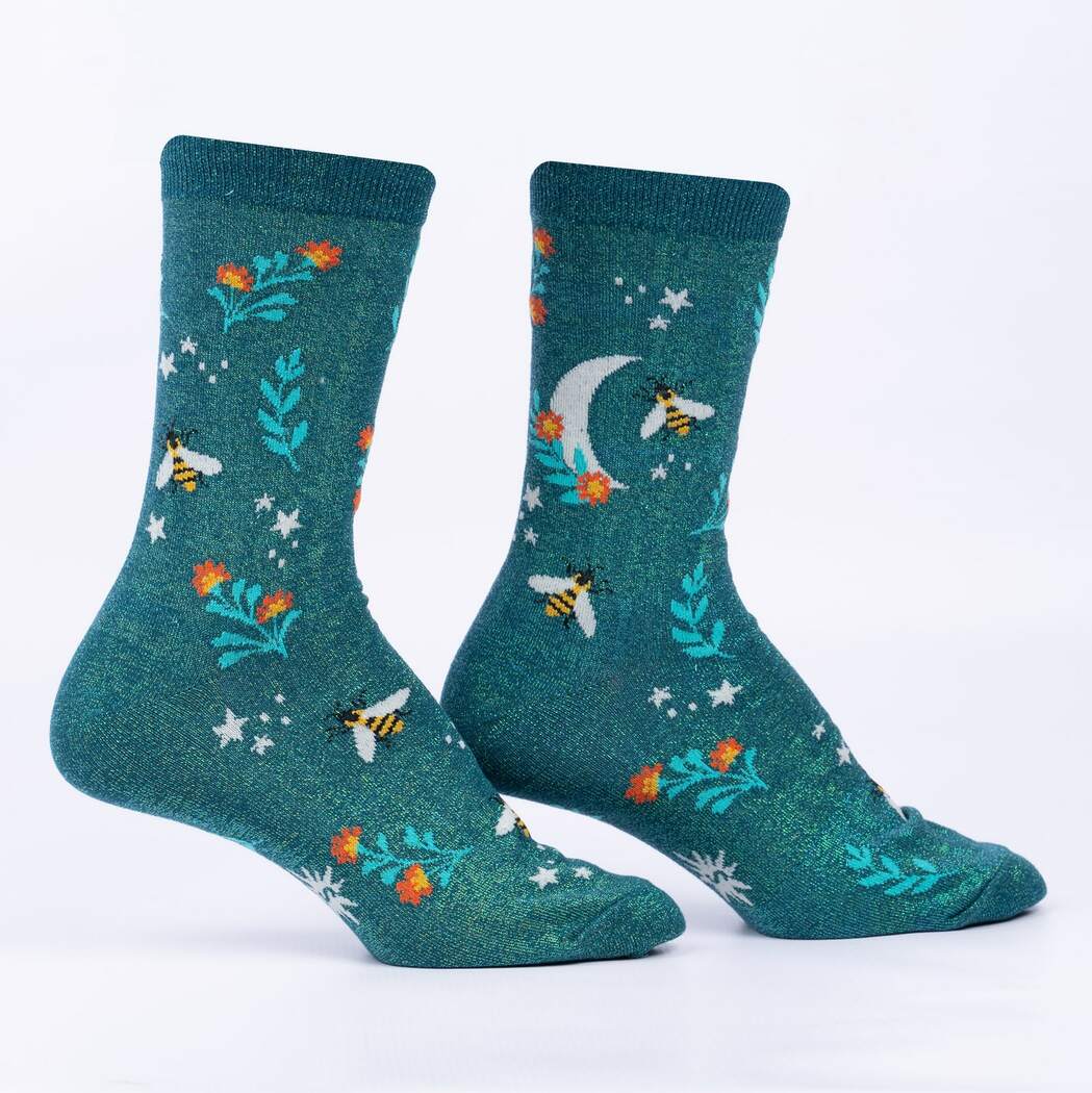 Bee Dazzling Shimmer, Crew Socks