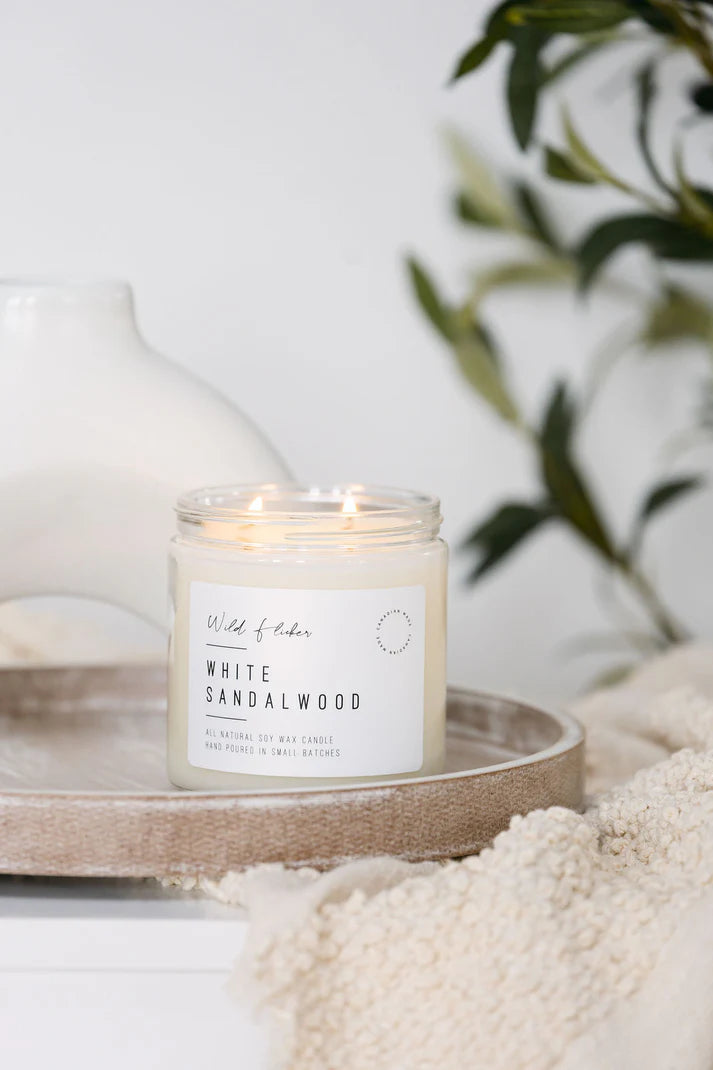 White Sandalwood Soy Wax Candle