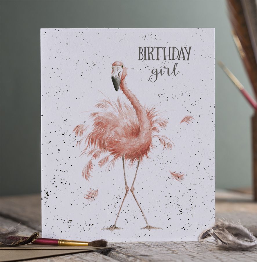 Birthday Girl Flamingo Birthday Card