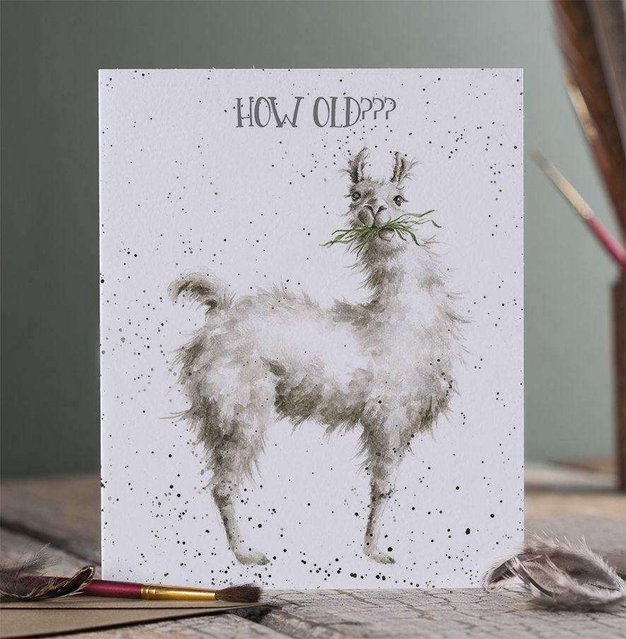 How Old??? Llama Birthday Card