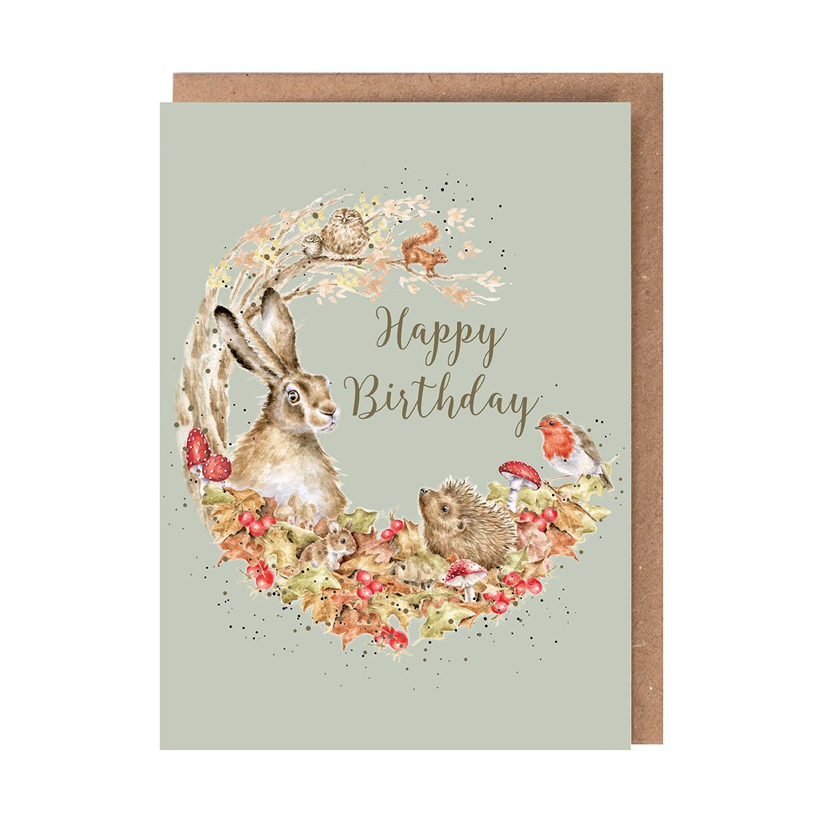 Fungi Foray Woodland Animal Birthday Card