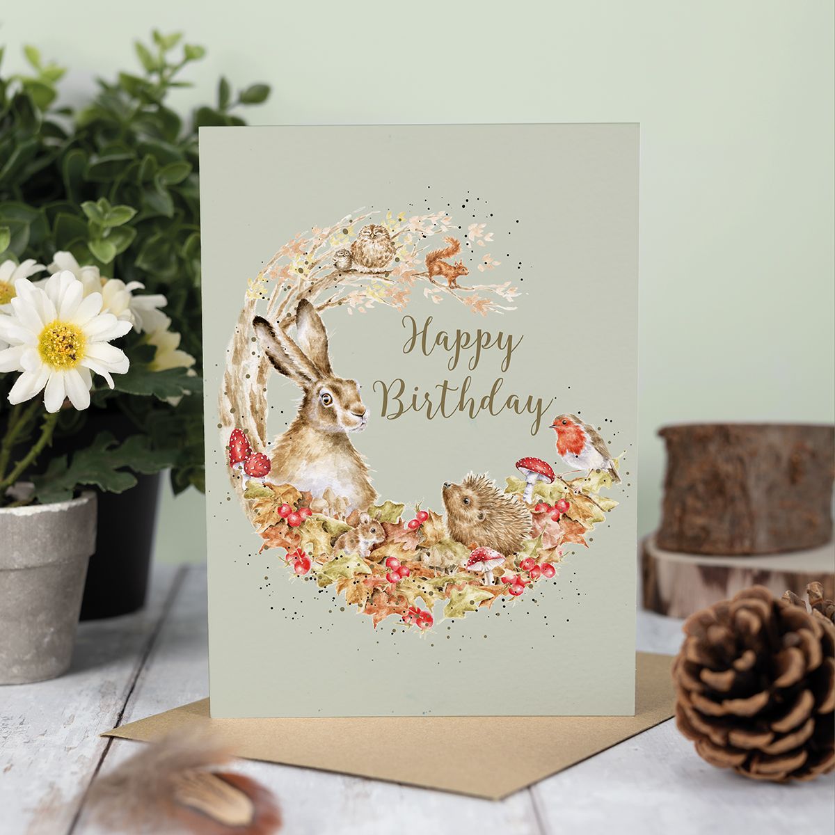 Fungi Foray Woodland Animal Birthday Card