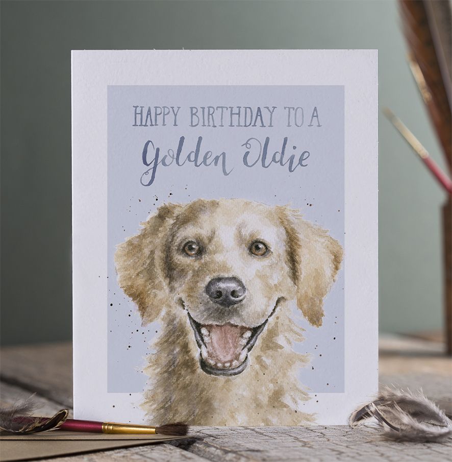 Golden Oldie Labrador  Birthday Card