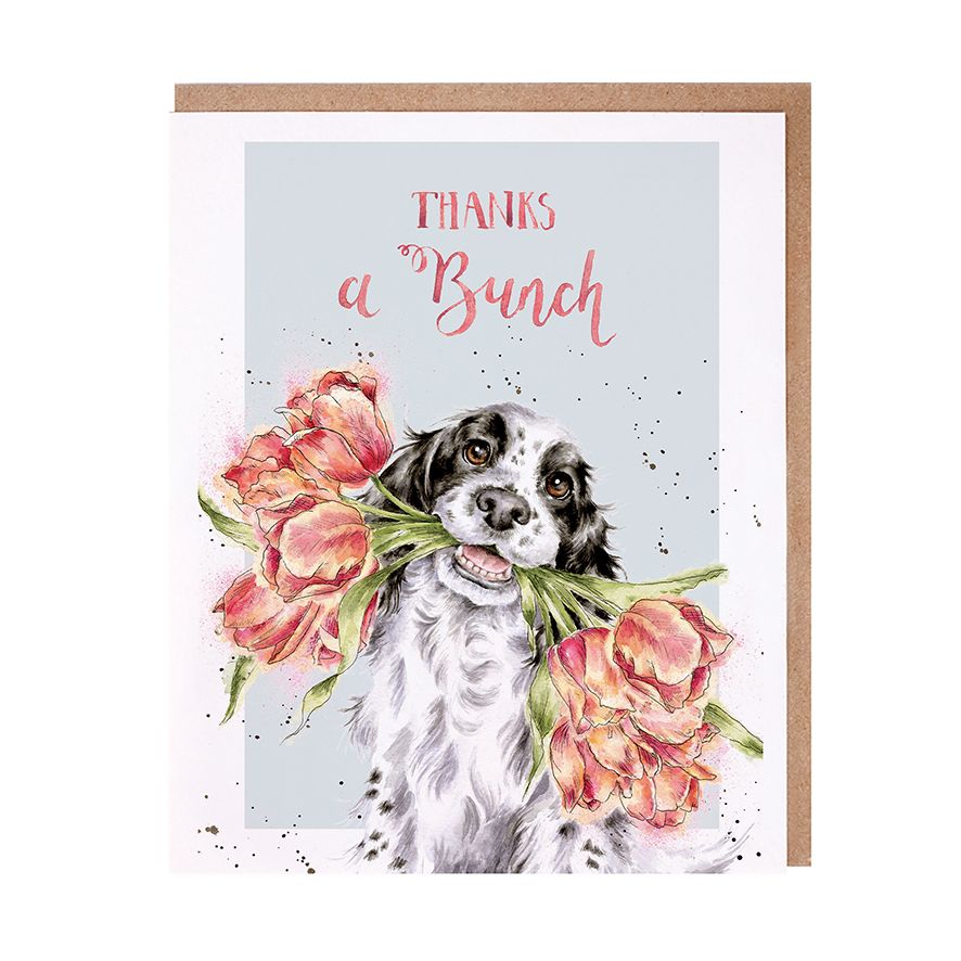 Thanks A Bunch Spaniel Thank You Card