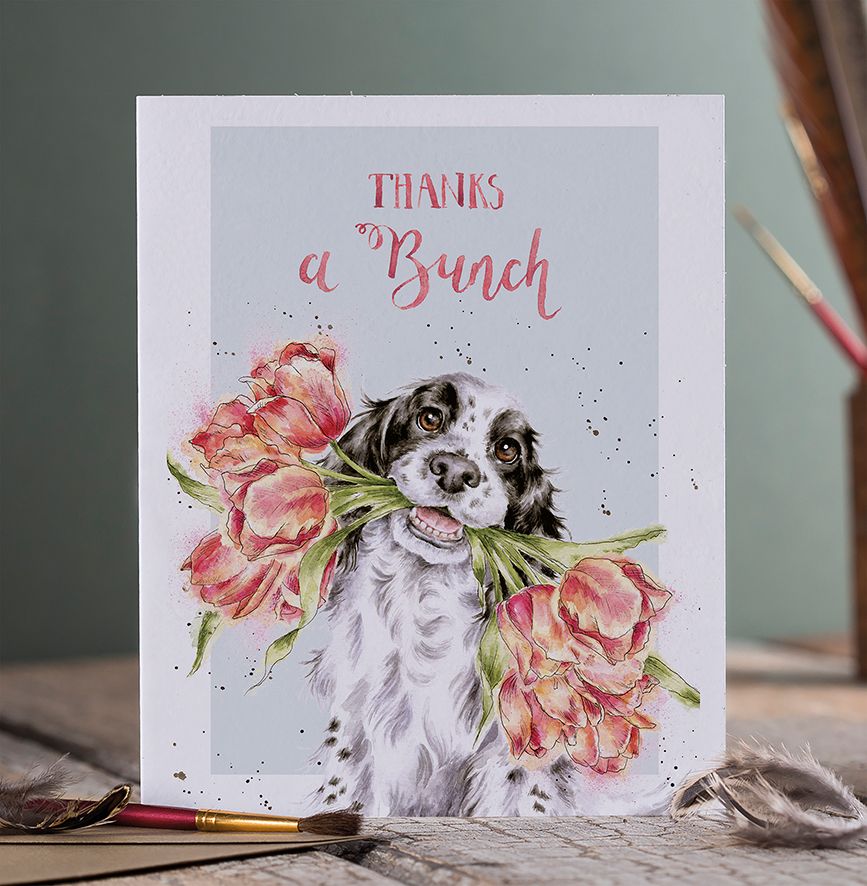 Thanks A Bunch Spaniel Thank You Card