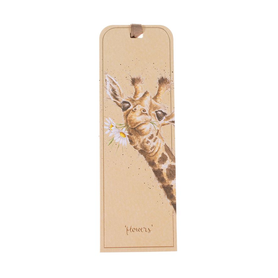 Flowers Giraffe Bookmark