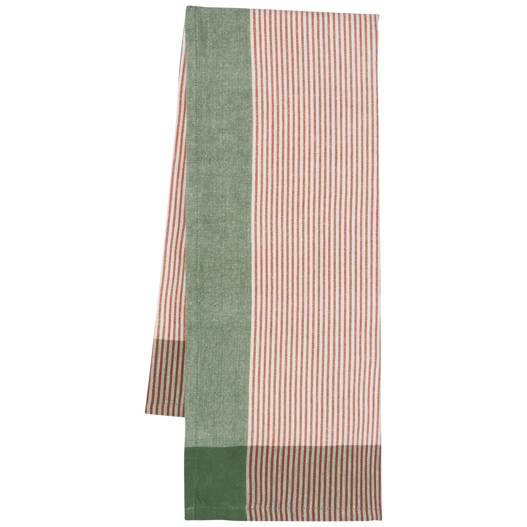 Jade Green Array Stripe Tea Towels, Set of 2