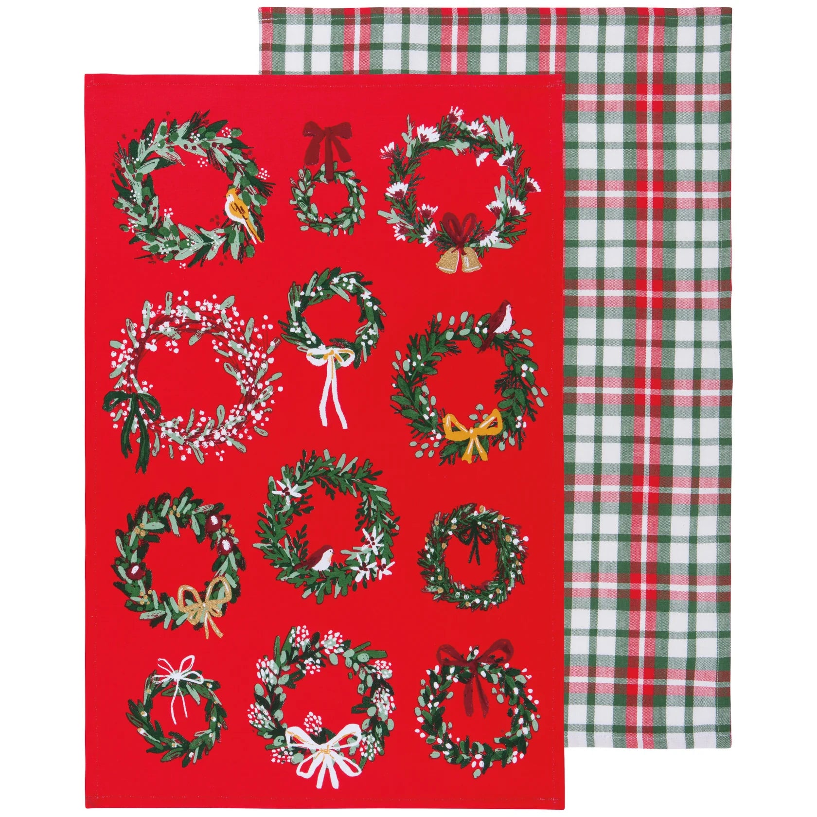 Wreaths Tea Towels, Set of 2