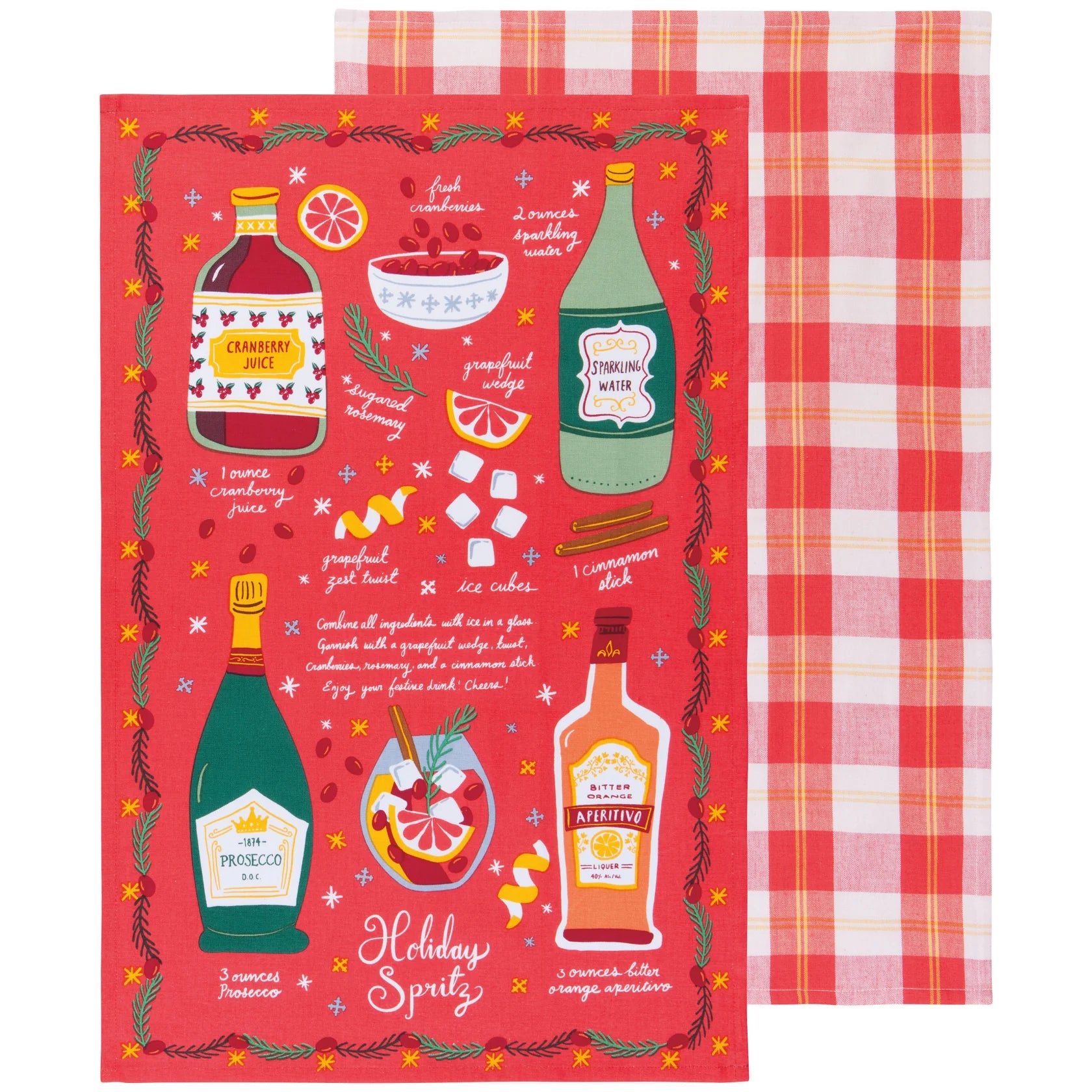 Holiday Spirits Tea Towels, Set of 2