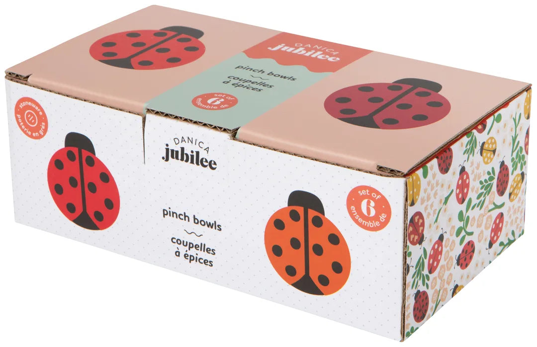 Ladybugs Pinch Bowls, Set of 6