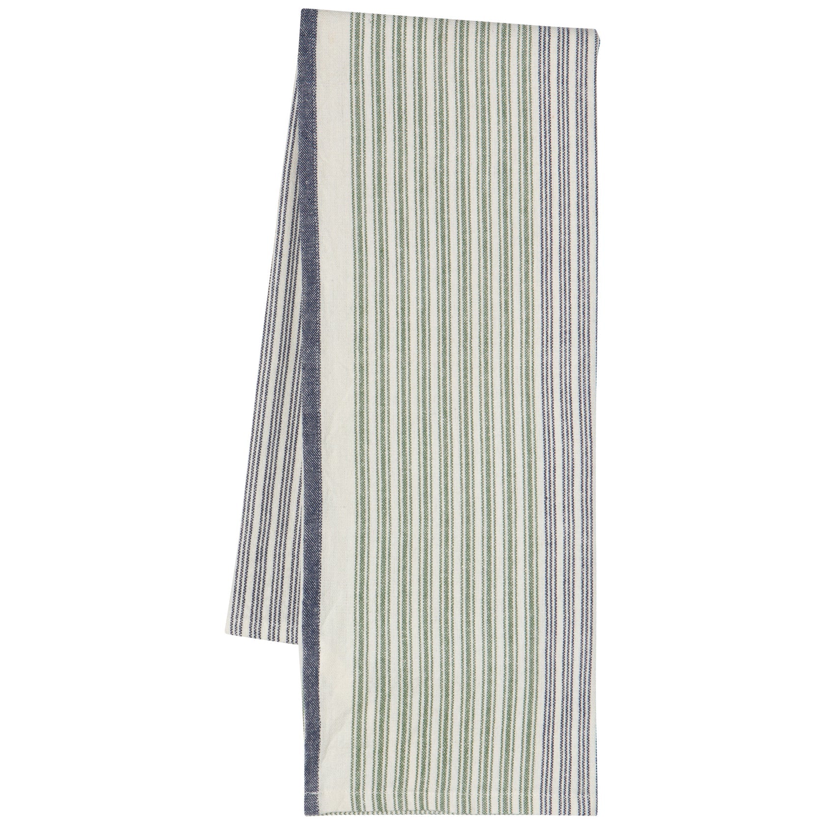 Jade Green Array Stripe Tea Towels, Set of 2