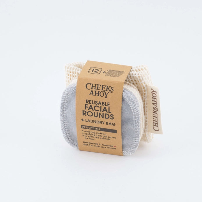 Reusable Facial Rounds + Mesh Laundry Bag in Suave