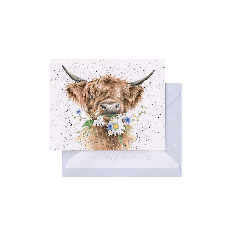 Daisy Coo Highland Cow Enclosure Card
