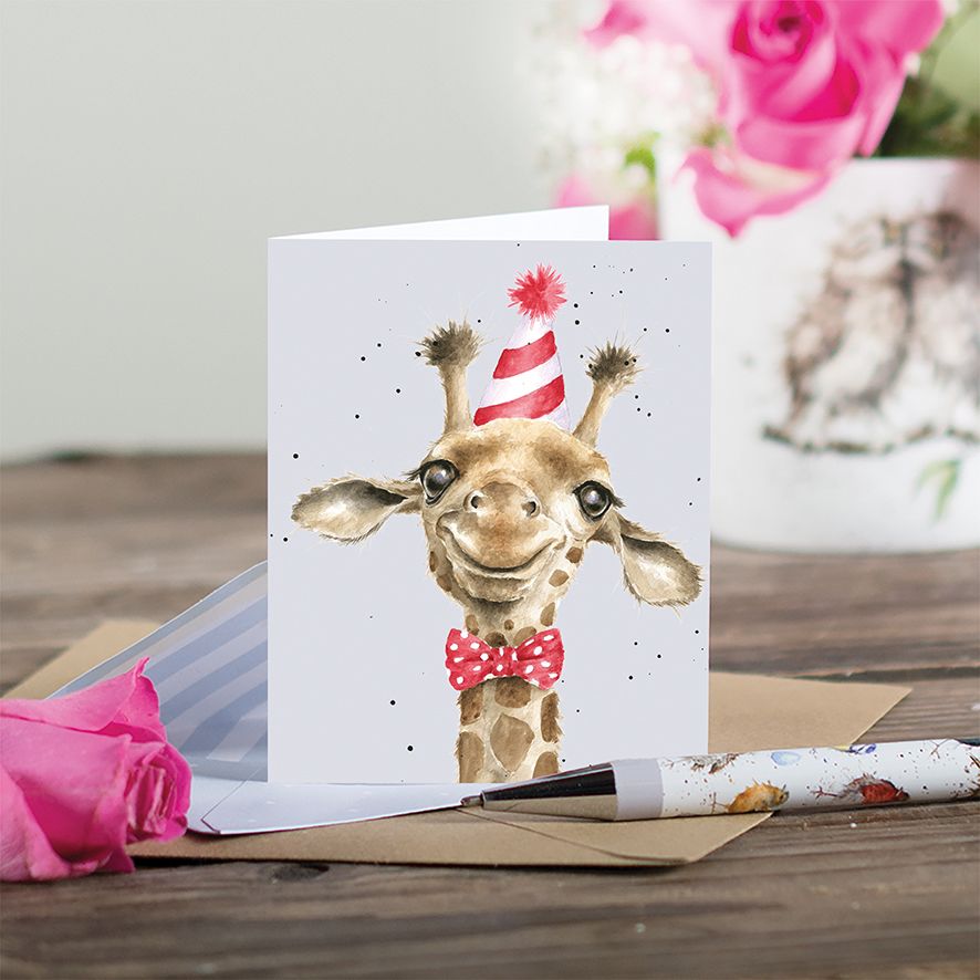 Here For The Cake Giraffe Enclosure Card