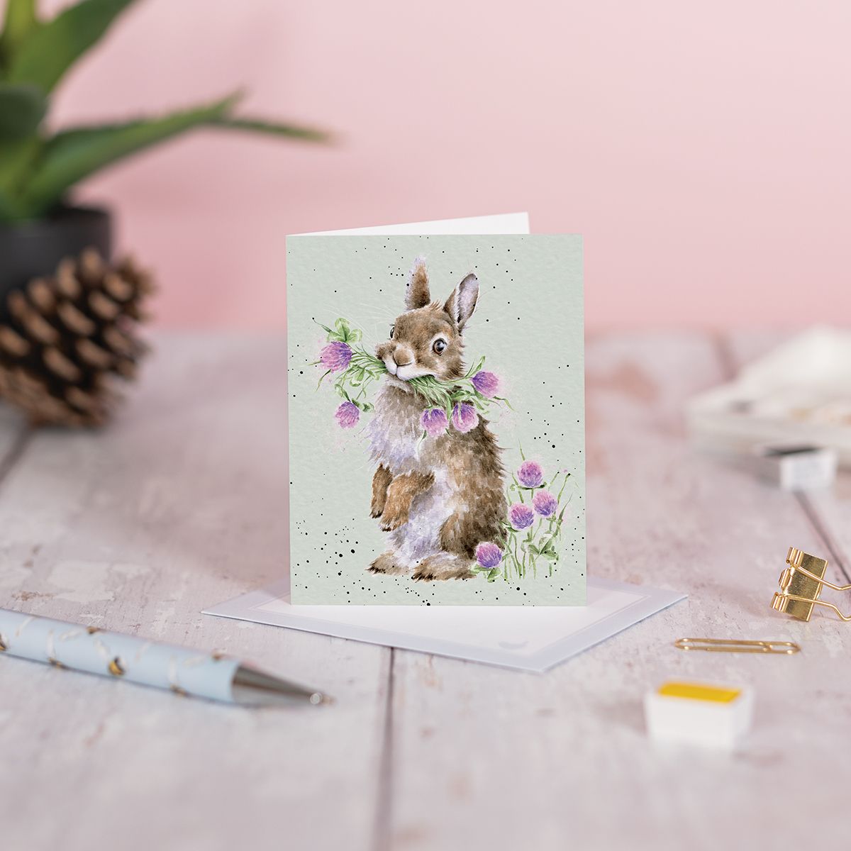 Head Clover Heels Rabbit Enclosure Card