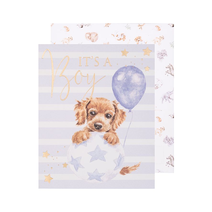 Bouncing Boy New Baby Card