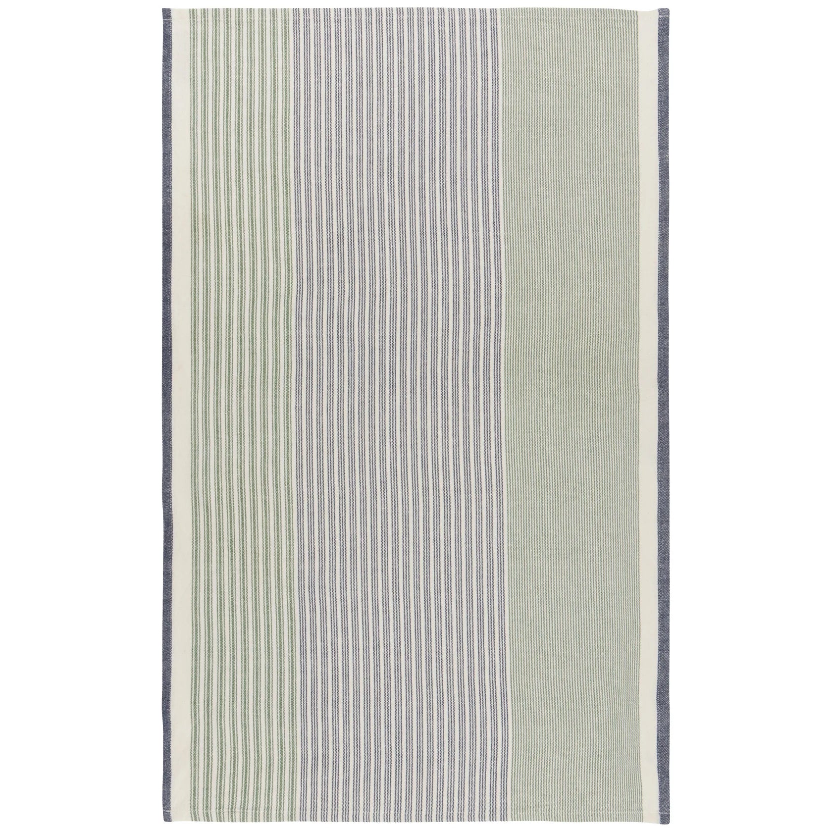 Jade Green Array Stripe Tea Towels, Set of 2
