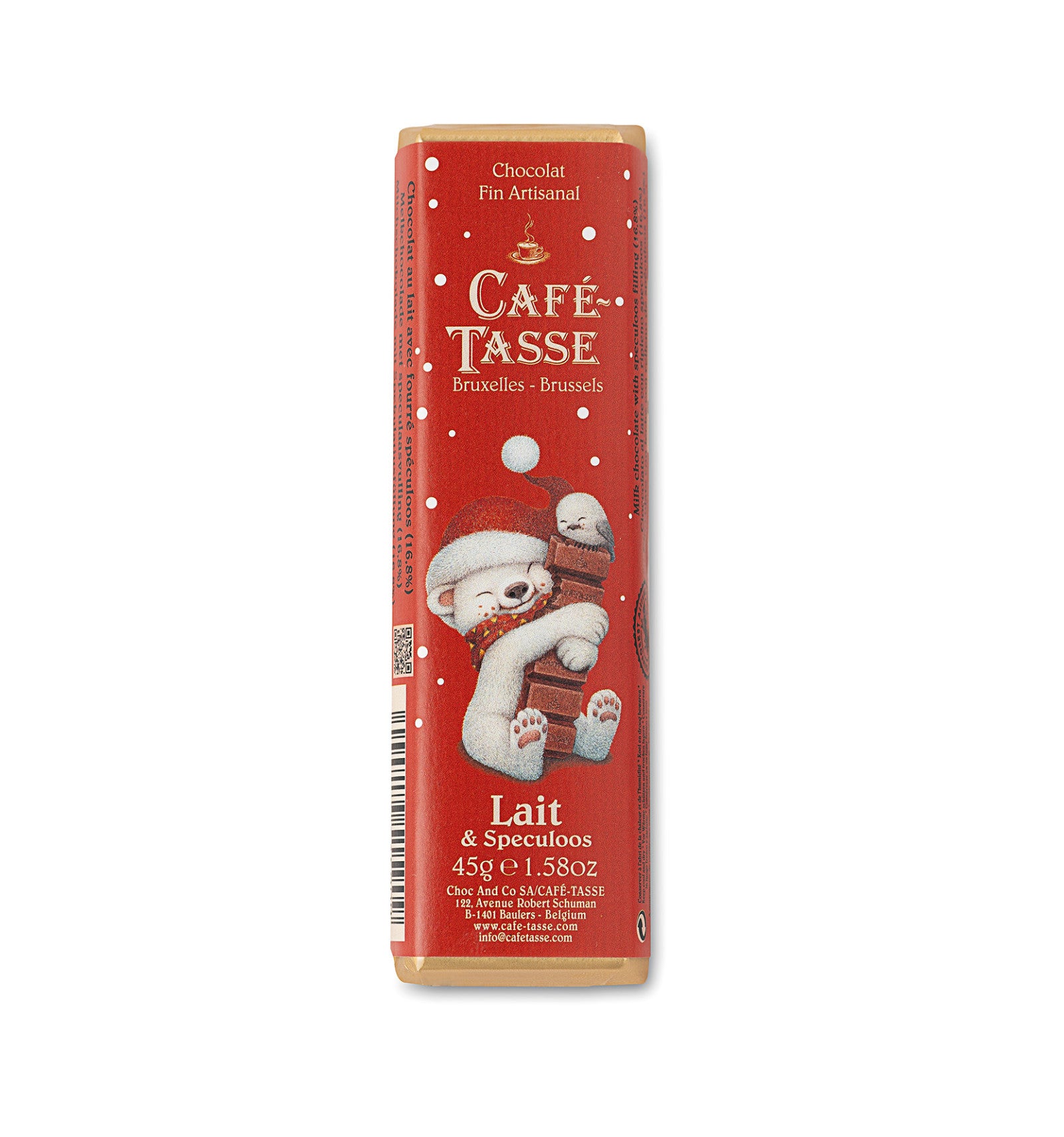(*15) Cafe-Tasse Milk Chocolate Bar Filled With Speculoos