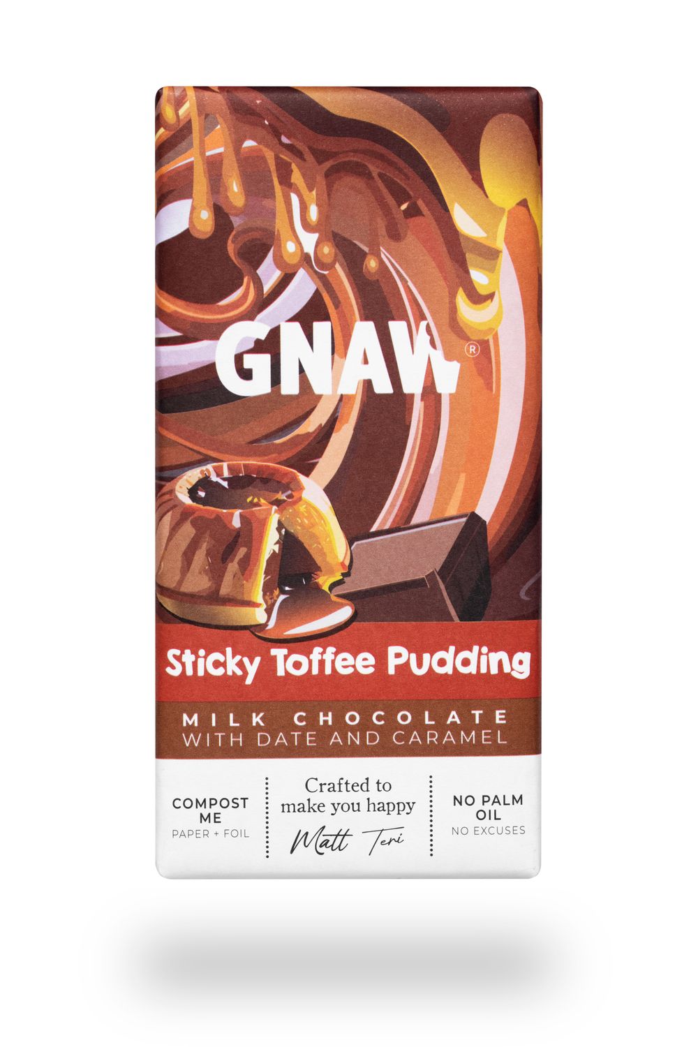 (*15) Gnaw Sticky Toffee Milk Chocolate Bar